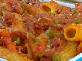 003P - Rigatoni con Ragù di carne e piselli - Monoporzione